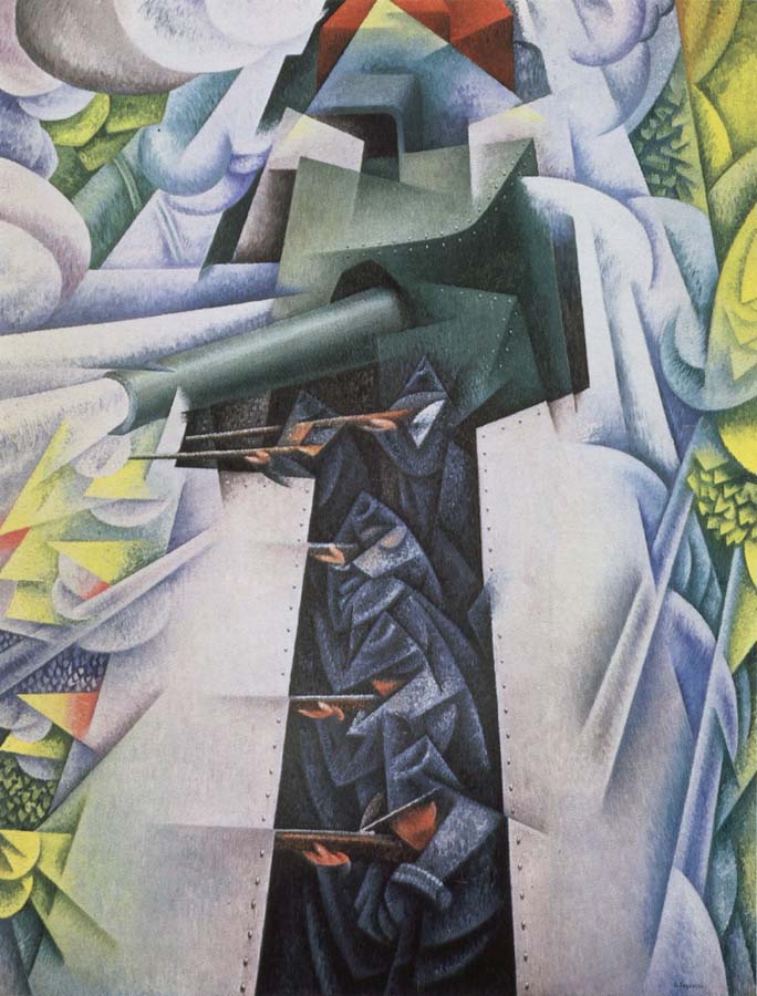 gino severini Armored train